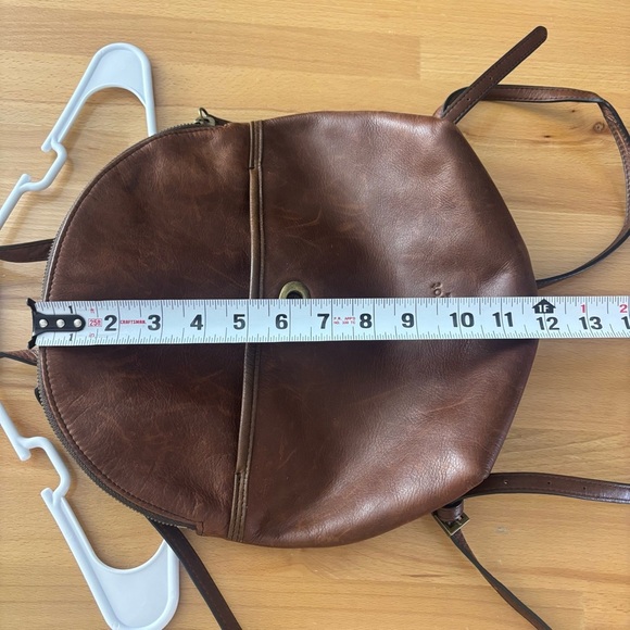 Margot Brown Leather Backpack Convertible Crossbody Bag Adjustable Straps main image 6